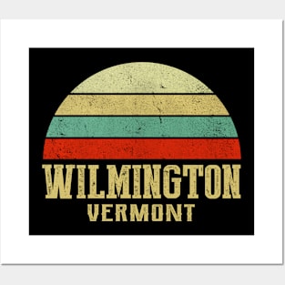 WILMINGTON VERMONT Vintage Retro Sunset Posters and Art